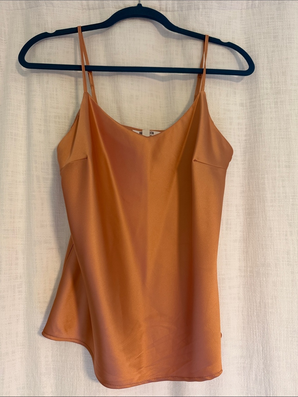 BB Dakota Rust/Peach-Tone Satin Spaghetti-Strap Cami